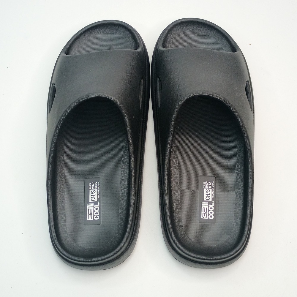 32 Degrees Cool Cushion Slides Women Size 7.5-8.5 Medium Black EVA Foam - Picture 6 of 8